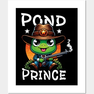 Pond Prince: The Reign of the Cutest Cow Frog (T-Shirt) Posters and Art